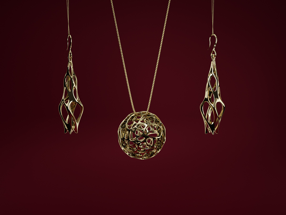 Product 3D Rendering. Custom Jewellery Design.